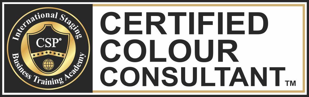 A black and white logo for certified colour consultant